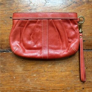 Coach Coral Leather Wristlet